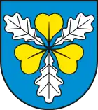 Wappen von Schönhausen (Elbe) unter Verwendung von Elementen der Bismarcks.