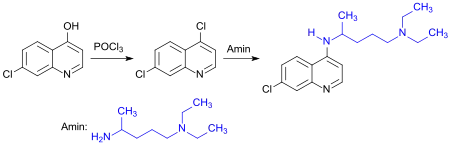 Chloroquin-Synthese via 7-Chlor-4-hydroxychinolin