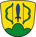 Wappen von Aretsried mit zwei nach innen gekehrten Bögen