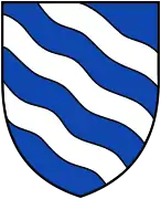 In Blau drei schrägrechte silberne Wellenbalken (Billerbeck&nbsp;DE)