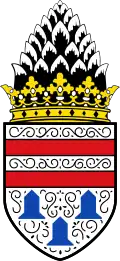 Krone, darauf Federbusch als Helmzier (Kronberg im Taunus)