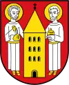 Wappen: li. Wadersloh,re. Liesborn vor der Fusion