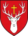 hersehend, mit Hubertuskreuz (Müschede/Sauerland)