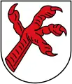Vogelklaue, schräglinks aufsteigend: Mettenheim (Rhh)