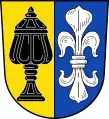 GemeindeScheuerfeldGespalten von Gold und Blau; vorne ein schwarzer Kelch mit Deckel, hinten eine silberne Lilie.