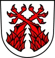 gekreuzte Adlerfänge im Wappen von Sontheim an der Brenz