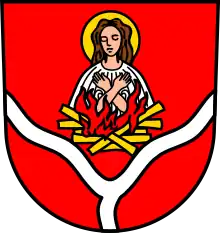 stehen für den Märtyrertod, hier der Afra von Augsburg (Täferrot DE)