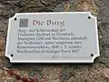 Informations­tafel am Schloss­gebäude