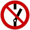D-P010: Schalten verboten