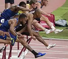 Drittes Rennen über 110&nbsp;Meter&nbsp;Hürden