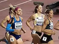 Yekaterina Voronina (hier in führender Position im ersten 800-Meter-Rennen) – Rang&nbsp;zehn