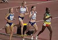 Die Verfolgergruppe (v.&nbsp;r.&nbsp;n.&nbsp;l.): Karissa Schweizer, Eilish McColgan, Laura Weightman, Hawi&nbsp;Feysa