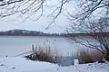 Schlosspark: Anleger am Ruppiner See.