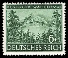 Das Geburtshaus auf einer Briefmarke (1943)