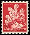 Briefmarke der Deutschen Reichspost (1943), Wert: 12 Pfennig + 38 Pfennig für das Winterhilfswerk