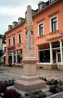 Distanzsäule auf dem Postplatz