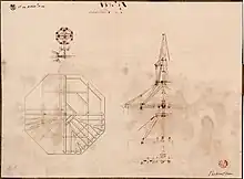 Dachkonstruktion Zusatzplan von Schinkel, 13. Mai 1822, Kupferstichkabinett, SM 44.c 103