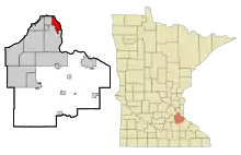 Lage von South St. Paul im Dakota County und in Minnesota