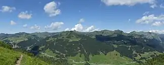 Blick von Süden auf die Damülser Berge