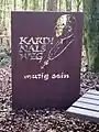 Station&nbsp;1: Stele „mutig sein“ beim Hotel Kloster Damme.