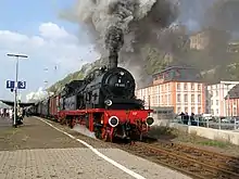 Dampflok 78 468 im Bahnhof Koblenz-Ehrenbreitstein
