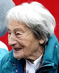 Dana Zátopková – später unter anderem als Olympiasiegerin von 1952 äußerst erfolgreich – kam hier auf den siebten&nbsp;Platz; Foto von 2014