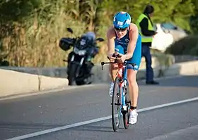 Daniela Bleymehl im Ironman Mallorca, 2015