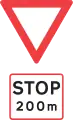 B11: Halt in 200 Metern