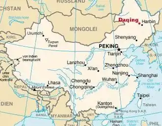 Lage Daqings in China