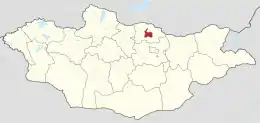 Lage des Darchan-Uul-Aimag