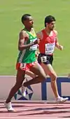Dawit Wolde (links), Rang zehn in 3:44,90&nbsp;min&nbsp;/ Awwad Al Sharafat, Rang dreizehn in 4:07,72&nbsp;min