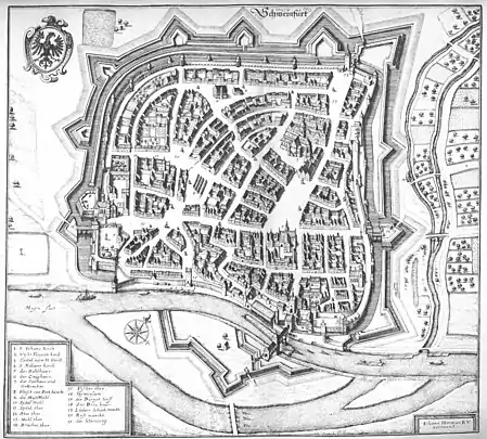 Plan von M. Merian (1656)