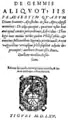 De gemmis aliquot