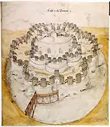 Deal Castle 2011 und in einer Grundrissskizze von 1539, die vermutlich Heinrich VIII. gezeigt wurde