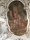 Fresko auf dem Jesus die Händler im Tempel vertreibt
