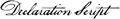 Declaration Script (basierend auf der Schreibschrift in der Verfassung der Vereinigten Staaten, 1787)