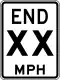 Ende XX mph Tempolimit Zone (Delaware)