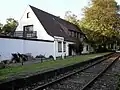 Haltestelle Hasporterdamm mit Bahnhofsgaststätte „Jan Harpstedt“