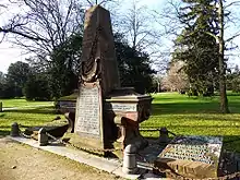 Denkmal, „aux soldats français morts à Bâle 1870-71“, Basel Kannenfeldpark