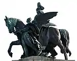Denkmal Kaiser Wilhelm&nbsp;I. am Deutschen Eck mit einem Genius als Assistenzfigur, 19. Jh.