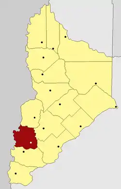 Lage von Junín de los Andes