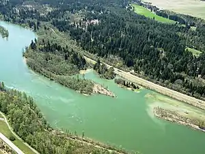 Südlicher Stausee aus der Luft betrachtet