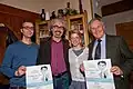 Preisverleihung: Leon Ilsen, Anton Maria Aigner, Karin Lischka und Dieter Pochlatko nahmen den Papierenen Gustl 2011 für den besten österreichischen Film Atmen entgegen