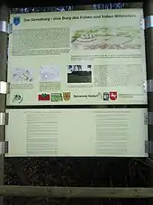 Informationstafel an der Burgstelle