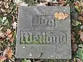 Grabstein für eines der Bombenopfer vom 7. März 1945