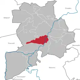 Lage von Deuben in Freital