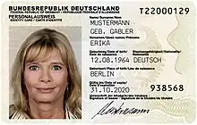 Personalausweis-Muster (Version 2010)