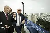 Bundesaußenminister Frank-Walter Steinmeier beim Richtfest