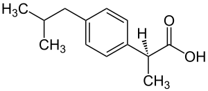 Strukturformel von Dexibuprofen