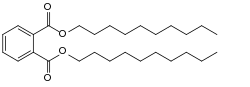 Strukturformel von Di-n-decylphthalat